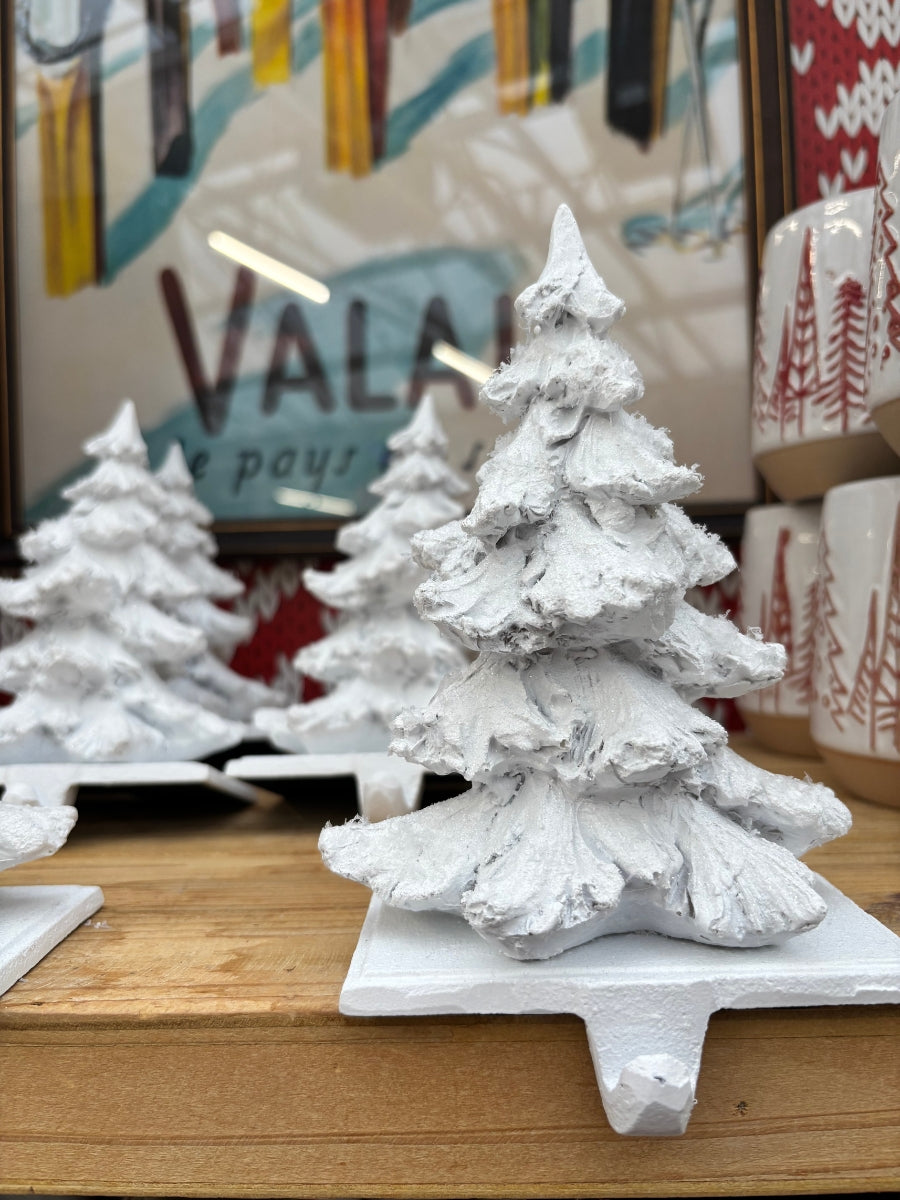 White Tree Stocking Holder